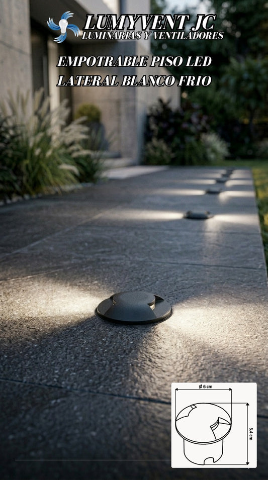 ADE-205 LUMINARIO PARA PISO EMPOTRABLE EXTERIOR BLANCO FRÍO - LumyventJC