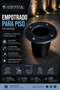 ADE-211 EMPOTRABLE PISO EXTERIOR NEGRO GU10