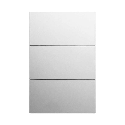 APL-703 PLACA LUXURY APAGADOR DE 3 INTERRUPTORES 3 VÍAS BLANCO