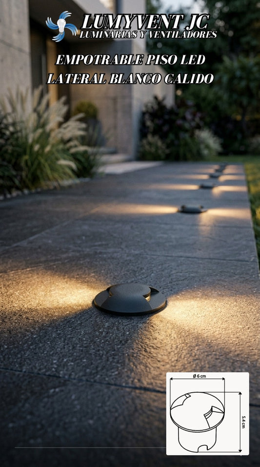 ADE-206 EMPOTRABLE PISO LED LATERAL BLANCO CÁLIDO - LumyventJC