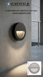 RP3NE/BC Luminario LED de pared redondo negro