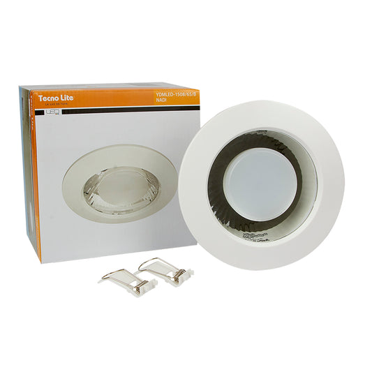 Lámpara Downlight Empotrable o Bote Integral 8 cm, Foco Incluido LED 9 W, Luz de Día, Base E27