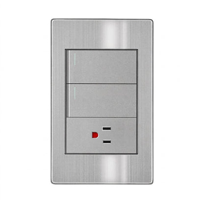APL-106 PLACA DE CONTACTO Y APAGADOR DE 2 INTERRUPTOR Y 3 VÍAS