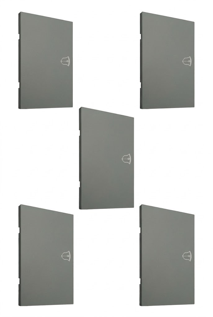 APL-413 5 PIEZAS DE PLACA LUXURY DE CONTACTO TIMBRE COLOR GRIS OXFORD