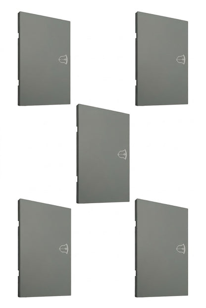 APL-413 5 PIEZAS DE PLACA LUXURY DE CONTACTO TIMBRE COLOR GRIS OXFORD