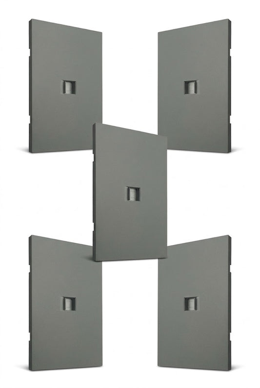 APL-409 5 PIEZAS DE PLACA LUXURY DE CONTACTO RED LAN TIPO RJ45 CAT5 COLOR GRIS OXFORD - LumyventJC