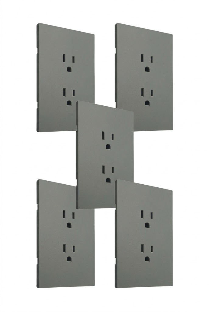 APL-404 5 PIEZAS DE PLACA LUXURY DE CONTACTO DOBLE COLOR GRIS OXFORD
