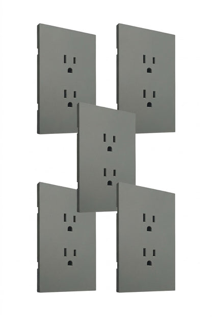 APL-404 5 PIEZAS DE PLACA LUXURY DE CONTACTO DOBLE COLOR GRIS OXFORD