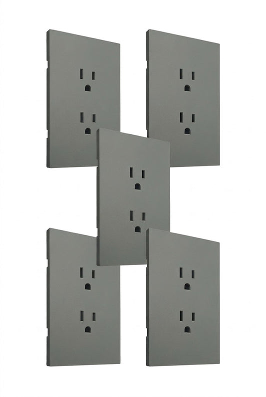 APL-404 5 PIEZAS DE PLACA LUXURY DE CONTACTO DOBLE COLOR GRIS OXFORD