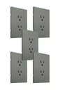 APL-404 5 PIEZAS DE PLACA LUXURY DE CONTACTO DOBLE COLOR GRIS OXFORD