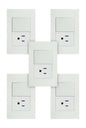 APL-205 5 PIEZAS DE PLACA DE CONTACTO Y APAGADOR DE 1 INTERRUPTOR 3 VÍAS
