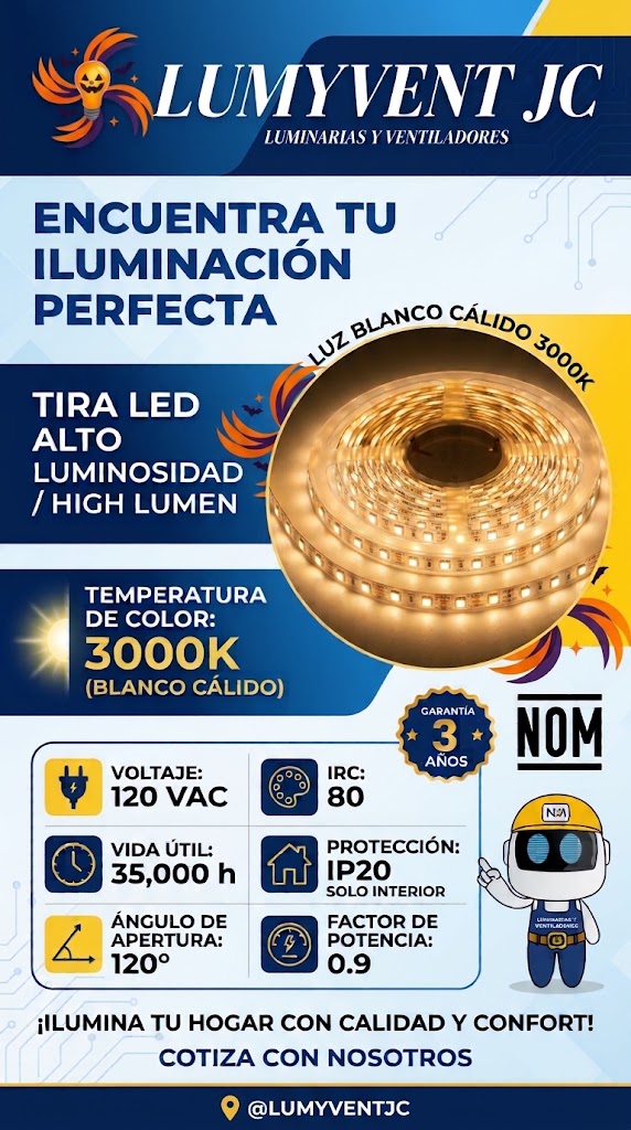 MRX1311 TIRA LED SENCILLA HIGH BLANCO CALIDO 3000K