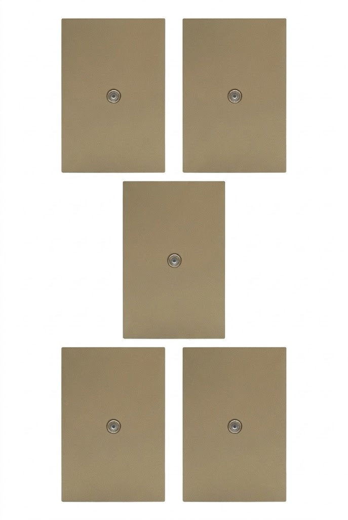 APL-510 5 PIEZAS DE PLACA LUXURY DE CONTACTO COAXIAL PARA TELEVISIÓN COLOR ORO
