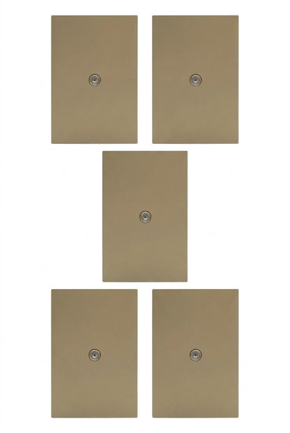 APL-510 5 PIEZAS DE PLACA LUXURY DE CONTACTO COAXIAL PARA TELEVISIÓN COLOR ORO