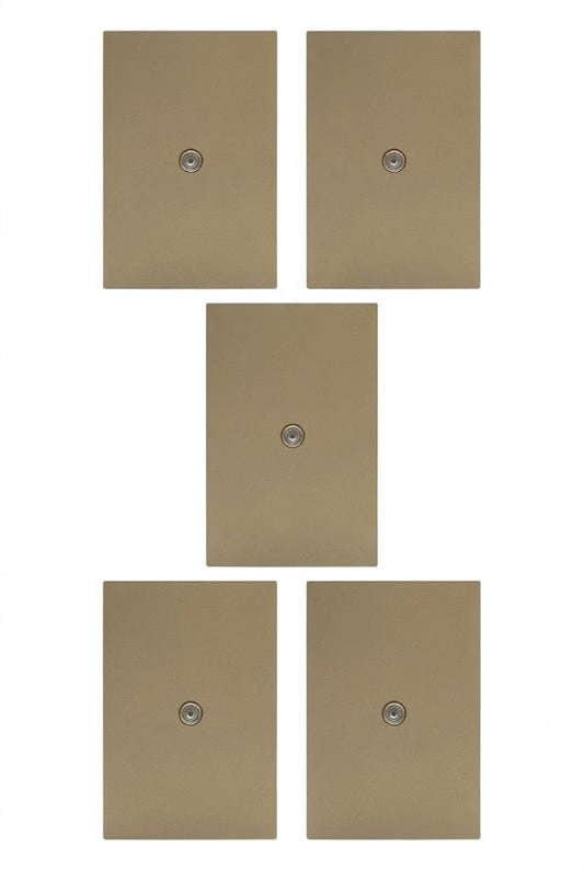 APL-510 5 PIEZAS DE PLACA LUXURY DE CONTACTO COAXIAL PARA TELEVISIÓN COLOR ORO - LumyventJC