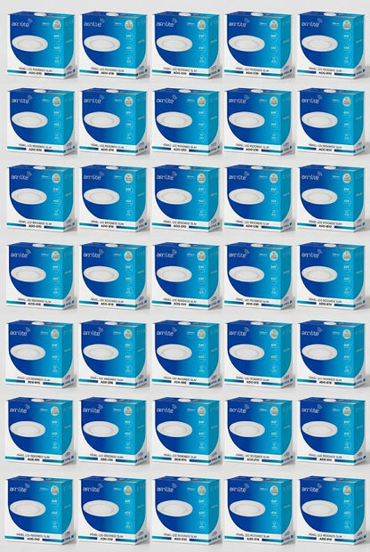 ADO-010 25 PIEZAS DE PÁNEL LED REDONDO SLIM 6W EMPOTRABLE BLANCO CÁLIDO