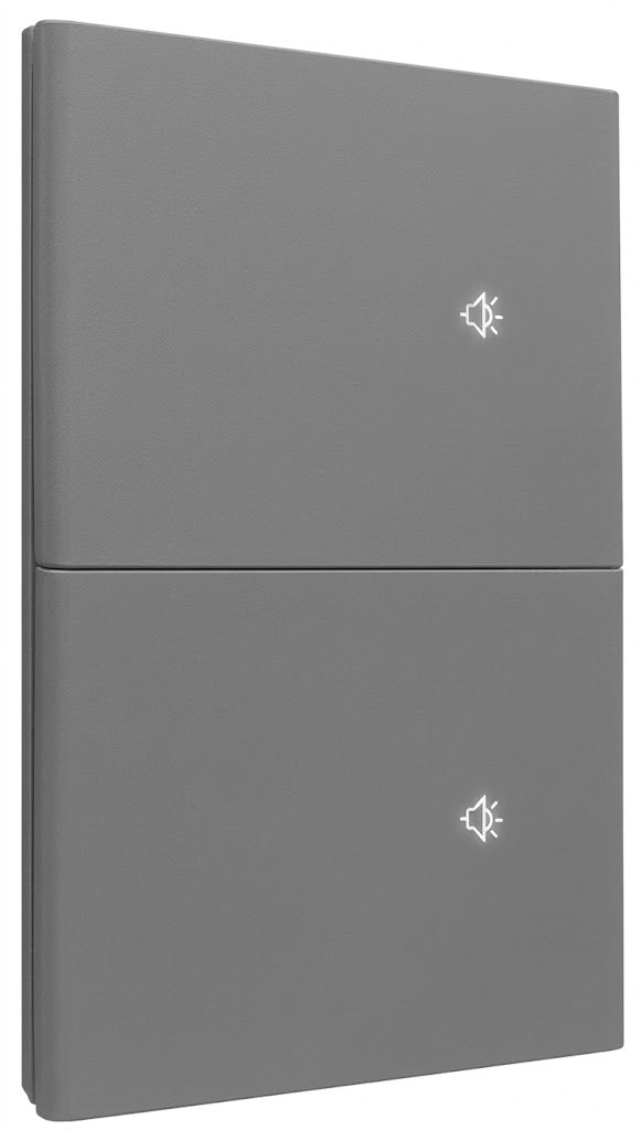 APL-416 PLACA LUXURY GRIS OXFORD SMART 2 INTERRUPTORES