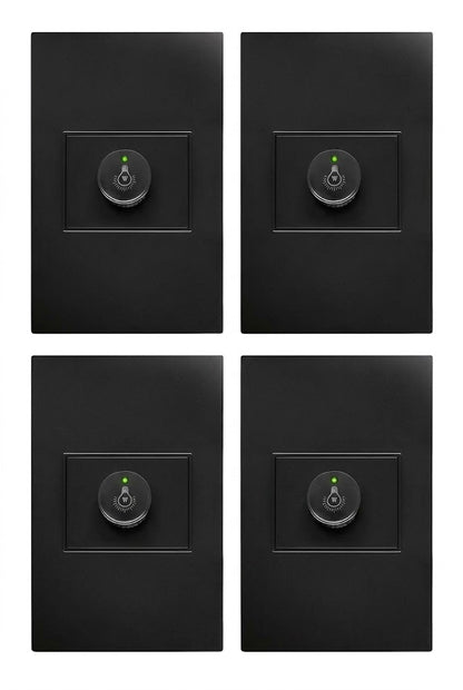 APL-311 4 PIEZAS DE PLACA NEGRA DE CONTACTO ATENUADOR ILUMINACIÓN MÁX. DE 100W