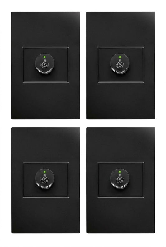 APL-311 4 PIEZAS DE PLACA NEGRA DE CONTACTO ATENUADOR ILUMINACIÓN MÁX. DE 100W - LumyventJC