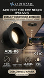 ADE-116 ARO PROF FIJO EMP NEGRO IP65 GU10
