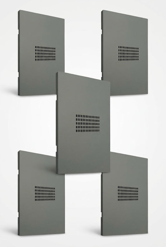 APL-414 5 PIEZAS DE PLACA LUXURY ZUMBADOR COLOR GRIS OXFORD - LumyventJC