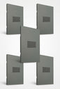 APL-414 5 PIEZAS DE PLACA LUXURY ZUMBADOR COLOR GRIS OXFORD