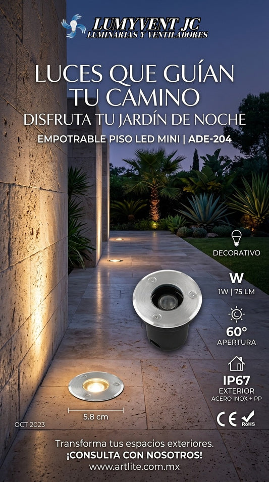 ADE-204 EMPOTRABLE PISO LED MINI