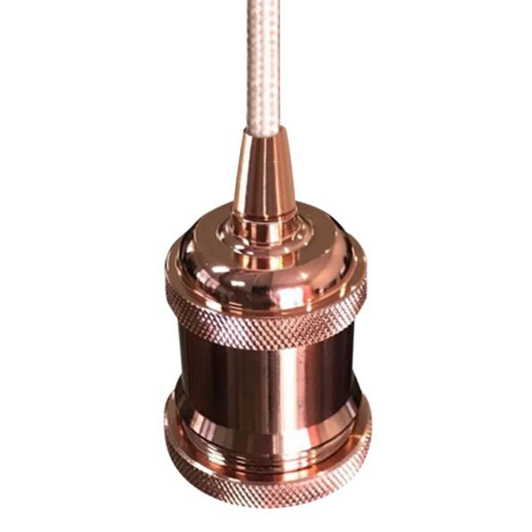 DECORATIVO COLGANTE VINTAGE BULBO E27 ORO ROSADO - LumyventJC