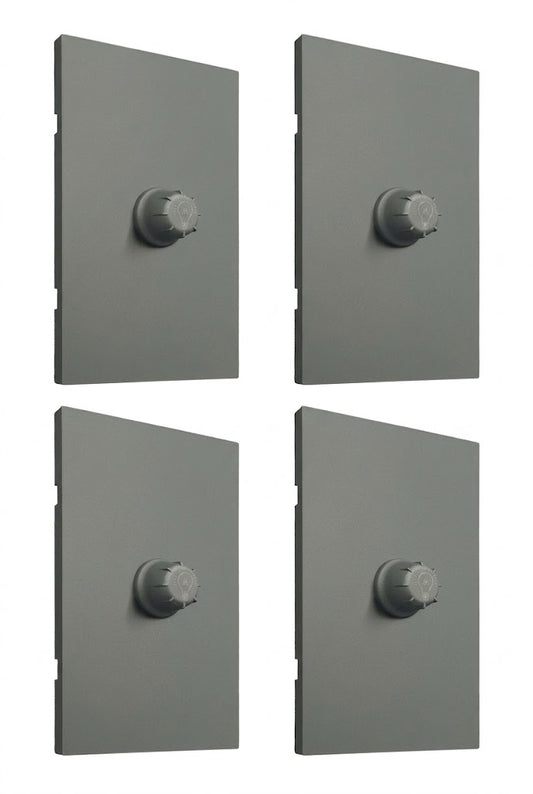 APL-411 4 PIEZAS DE PLACA LUXURY DE CONTACTO ATENUADOR ILUMINACIÓN MÁX. 100W COLOR GRIS OXFORD - LumyventJC