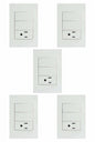 APL-206 5 PIEZAS DE PLACA DE CONTACTO Y APAGADOR DE 2 INTERRUPTOR Y 3 VÍAS