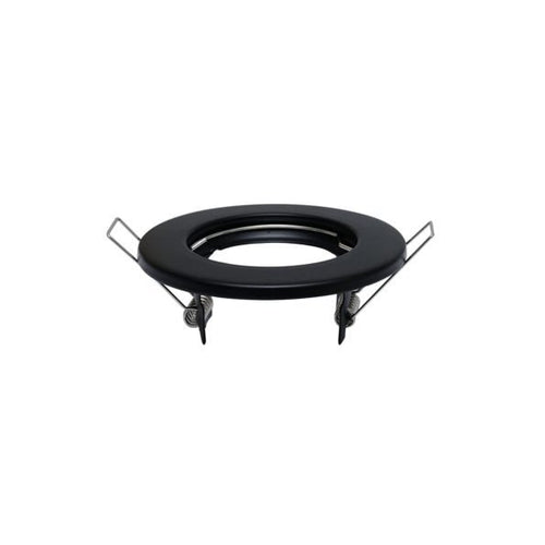 EMPOTRABLE FIJO ARO METÁLICO NEGRO INTERIOR BASE MR16 - LumyventJC