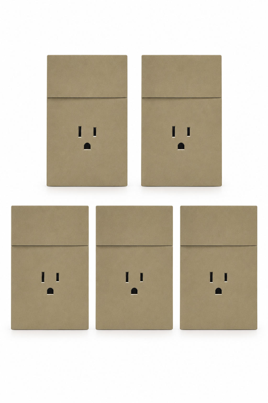 APL-505 5 PIEZAS DE PLACA LUXURY DE CONTACTO Y APAGADOR 1 INTERRUPTOR 3 VÍAS COLOR ORO