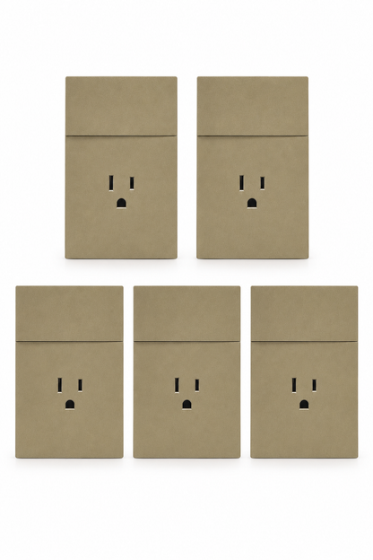 APL-505 5 PIEZAS DE PLACA LUXURY DE CONTACTO Y APAGADOR 1 INTERRUPTOR 3 VÍAS COLOR ORO