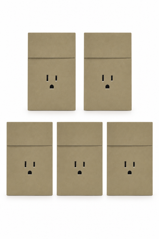 APL-505 5 PIEZAS DE PLACA LUXURY DE CONTACTO Y APAGADOR 1 INTERRUPTOR 3 VÍAS COLOR ORO - LumyventJC