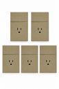 APL-505 5 PIEZAS DE PLACA LUXURY DE CONTACTO Y APAGADOR 1 INTERRUPTOR 3 VÍAS COLOR ORO