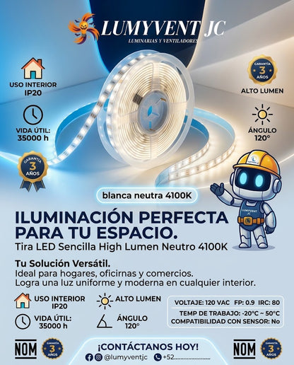 MRX1310 TIRA LED SENCILLA HIGH BLANCO NEUTRO 4100K