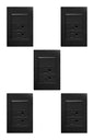 APL-315 5 PIEZAS DE PLACA NEGRA DE DOS CONTACTOS Y UNAPAGADOR DE 1 INTERRUPTOR 3 VÍAS