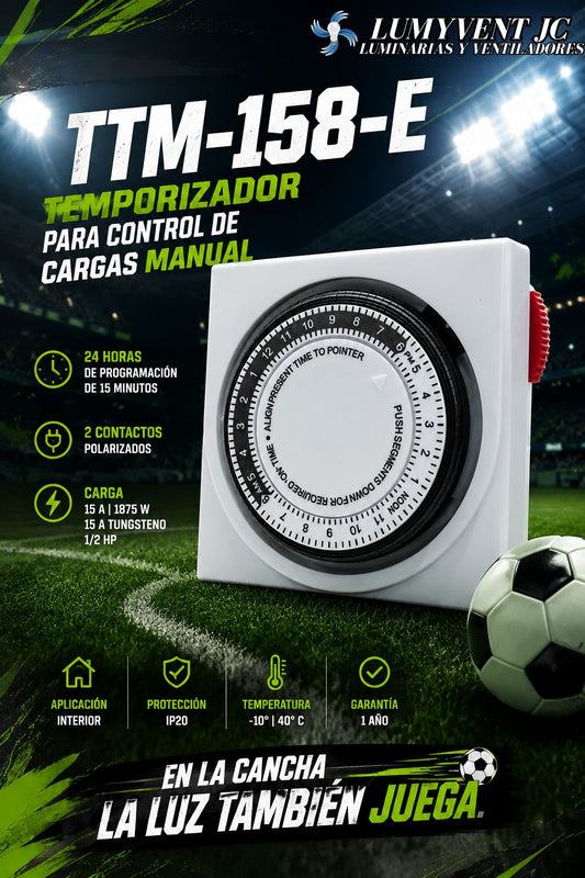 TTM-158-E Temporizador para control de cargas manual