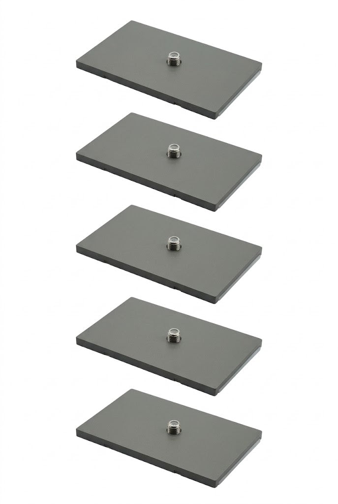 APL-410 5 PIEZAS DE PLACA LUXURY DE CONTACTO COAXIAL PARA TELEVISIÓN COLOR GRIS OXFORD