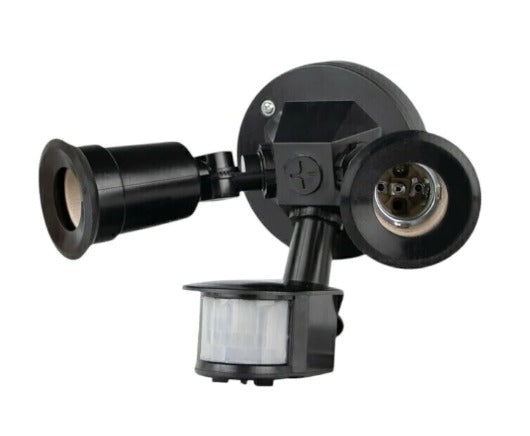 124924 Luminario con sensor de movimiento Negro Sin Lamparas - LumyventJC