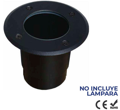 ADE-211 EMPOTRABLE PISO EXTERIOR NEGRO GU10