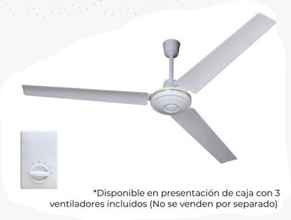AVE-101 VENTILADOR 3 ASPAS BLANCO 6 VELOCIDADES - LumyventJC