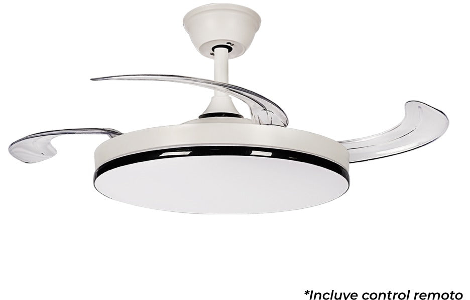 AVE-401 VENTILADOR RETRACTIL 4 ASPAS BLANCO 6 VELOCIADES CON CCT - LumyventJC