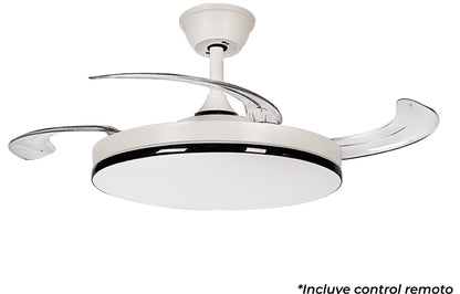 AVE-401 VENTILADOR RETRACTIL 4 ASPAS BLANCO 6 VELOCIADES CON CCT - LumyventJC