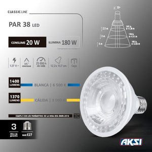 LED Par 38 / 20 W (Luz Cálido) - LumyventJC