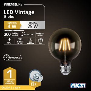 LED Vintaje Tipo Globo 4 W - LumyventJC