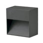 LUMINARIA LED CORTESÍA CUADRADA NEGRA EXTERIOR BLANCO FRÍO - LumyventJC