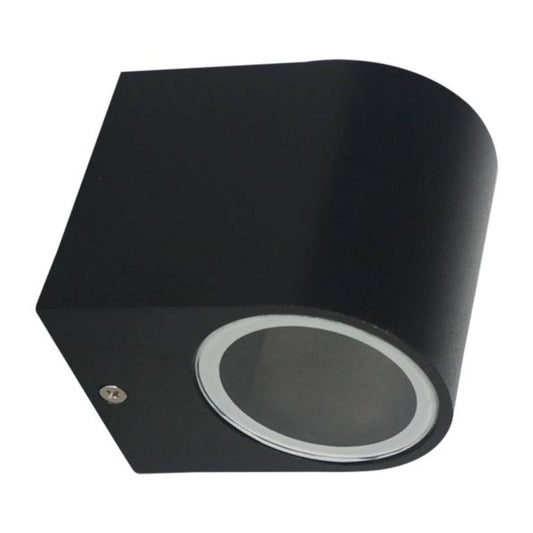LUMINARIA PARED CILINDRO SENCILLA NEGRA EXTERIOR PARA LÁMPARA GU10 - LumyventJC