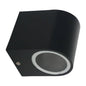 LUMINARIA PARED CILINDRO SENCILLA NEGRA EXTERIOR PARA LÁMPARA GU10 - LumyventJC