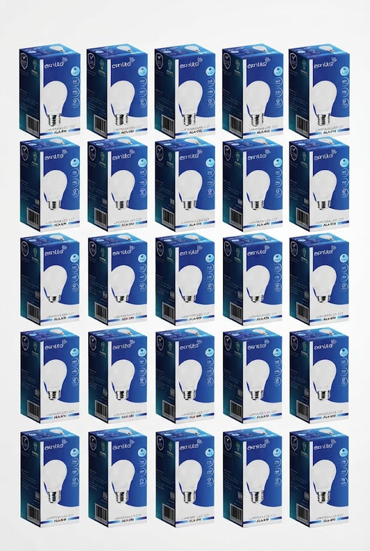 ALA-010 25 PIEZAS DELAMPARA LED BULBO E26/E27 5W BLANCO FRÍO